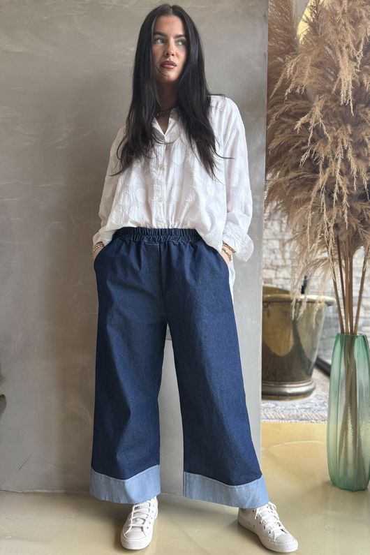 Juno Soft Stretch Crop Cuff Jean Dark /40